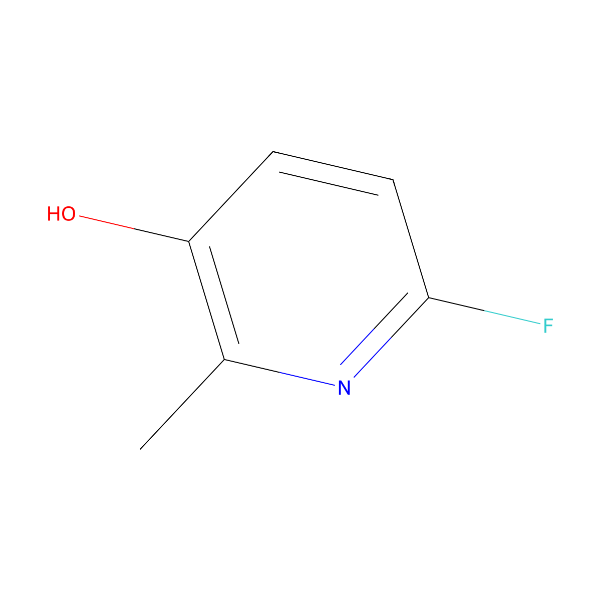 6-Fluoro-3-hydroxy-2-methylpyridine molecular structure, CAS 1227577-28-7