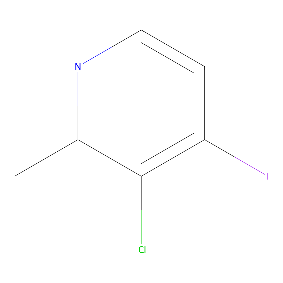 3-Chloro-4-iodo-2-methylpyridine molecular structure, CAS 1227578-12-2