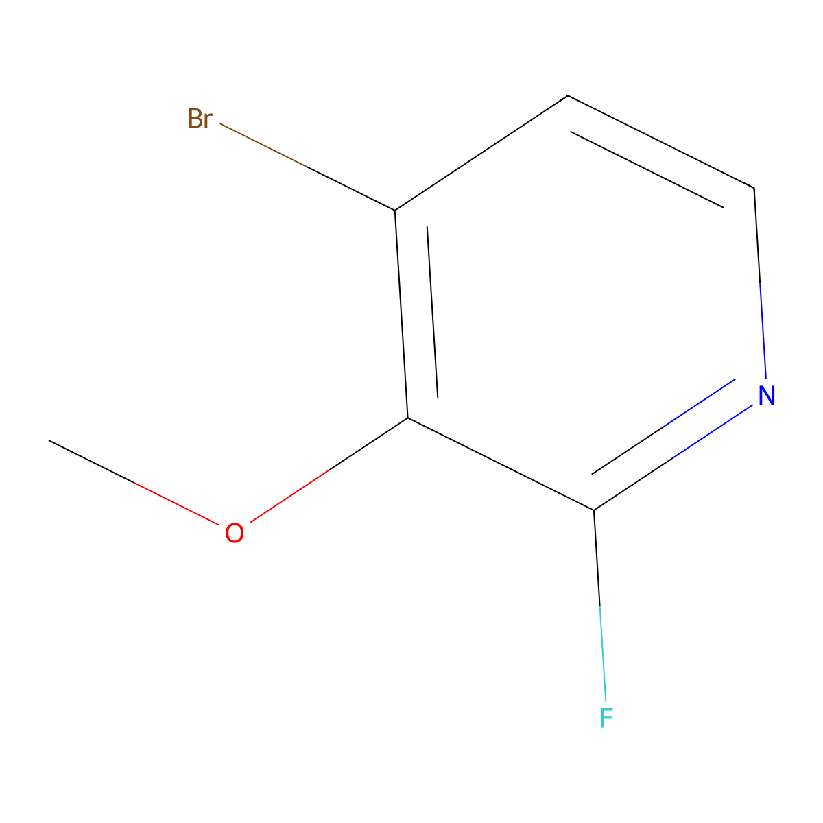 4-Bromo-2-fluoro-3-methoxypyridine molecular structure, CAS 1227578-38-2