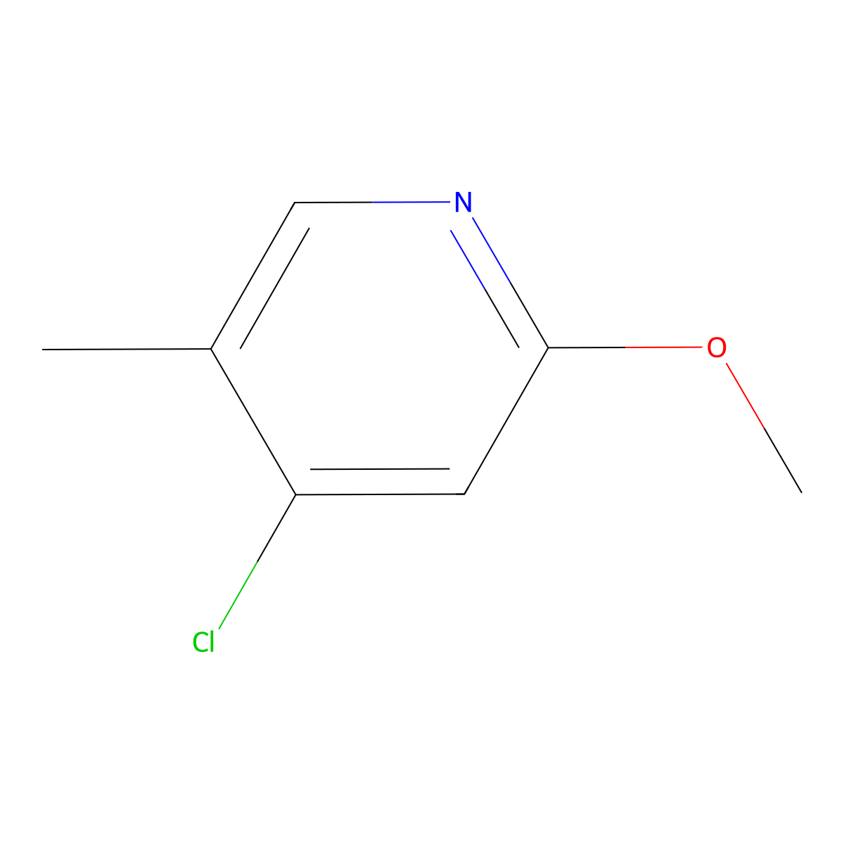 4-Chloro-2-methoxy-5-methylpyridine molecular structure, CAS 1227578-49-5