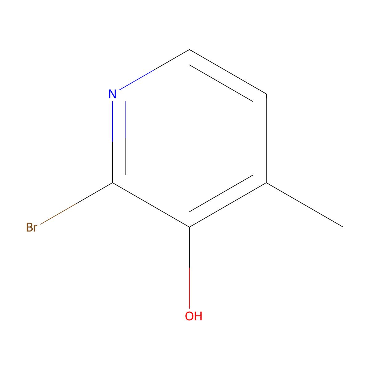 2-Bromo-4-methylpyridin-3-ol molecular structure, CAS 1227578-74-6