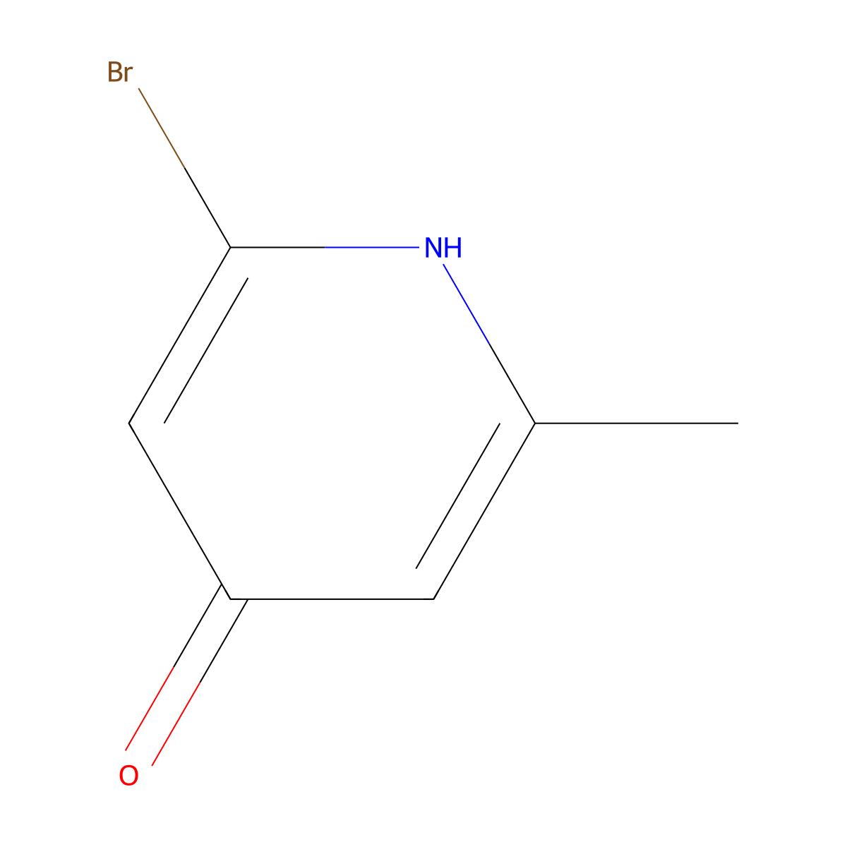 2-Bromo-6-methylpyridin-4-ol molecular structure, CAS 1227578-79-1