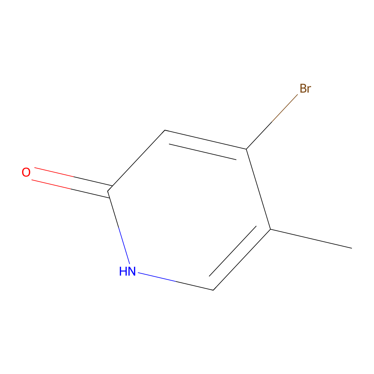 4-Bromo-5-methylpyridin-2(1H)-one molecular structure, CAS 1227578-85-9