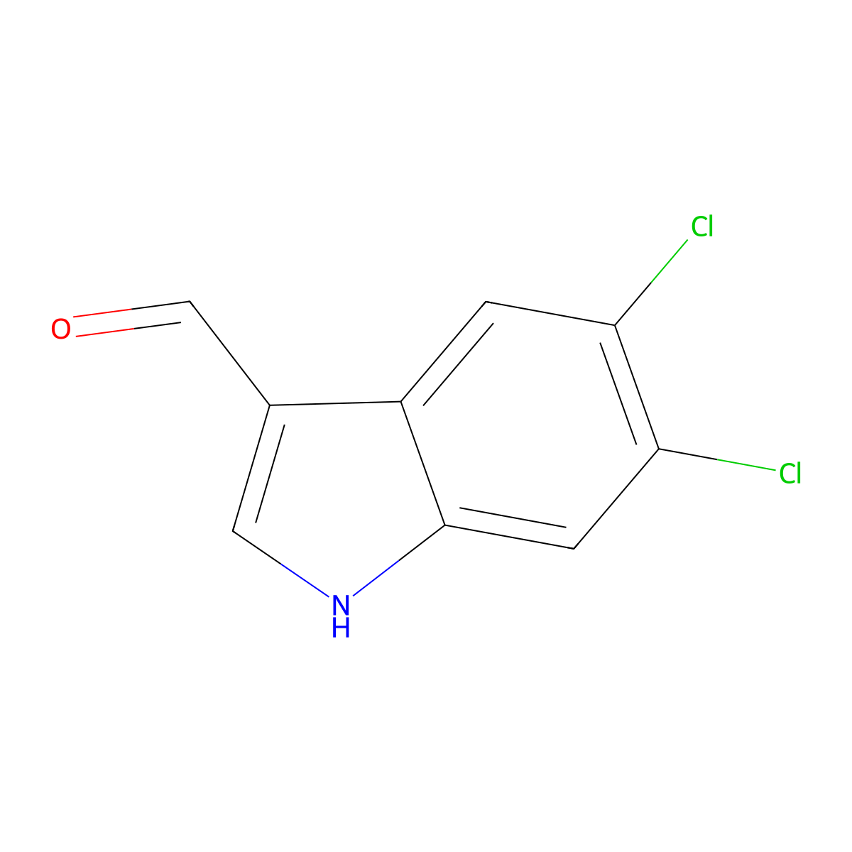 5,6-dichloro-1H-indole-3-carbaldehyde molecular structure, CAS 1227578-94-0