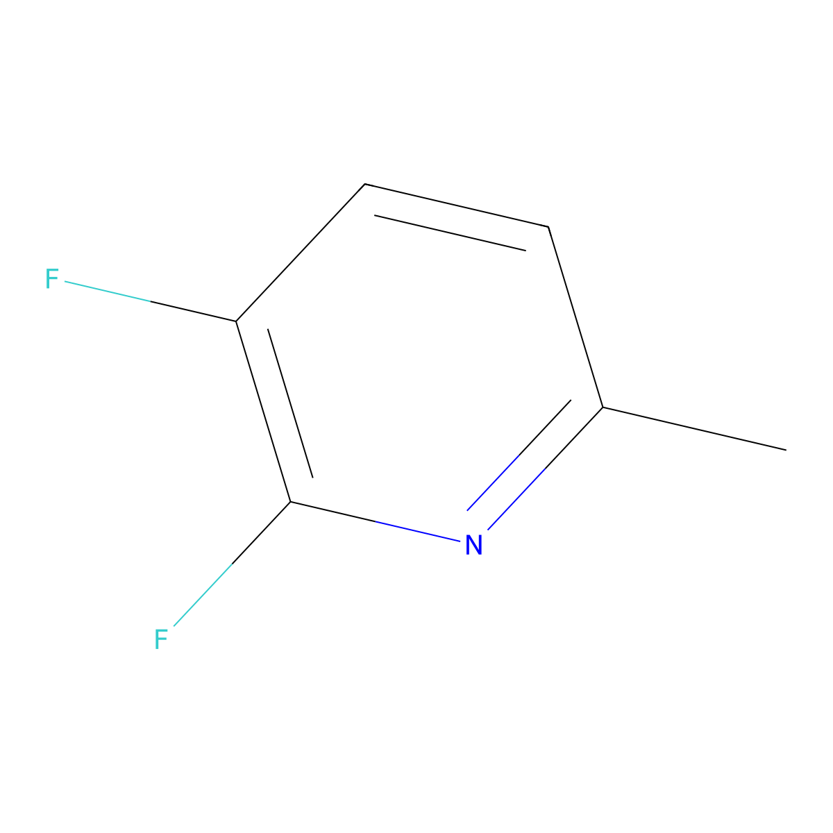 2,3-Difluoro-6-methylpyridine molecular structure, CAS 1227579-04-5