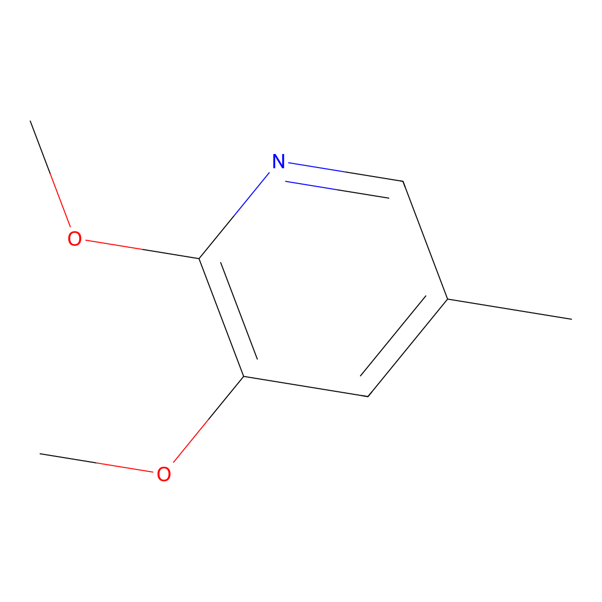 2,3-Dimethoxy-5-methylpyridine molecular structure, CAS 1227579-16-9