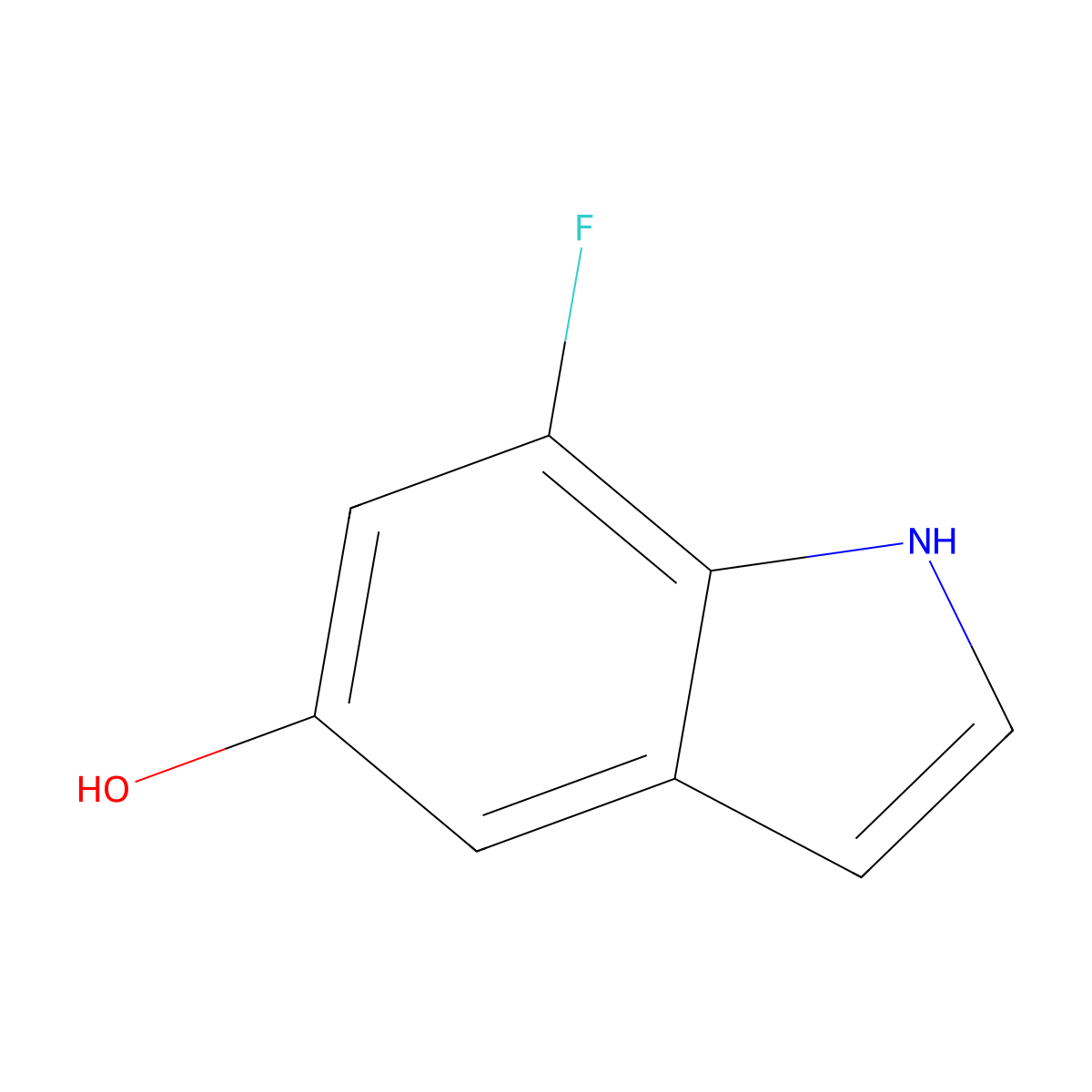 7-fluoro-1H-indol-5-ol molecular structure, CAS 1227579-28-3