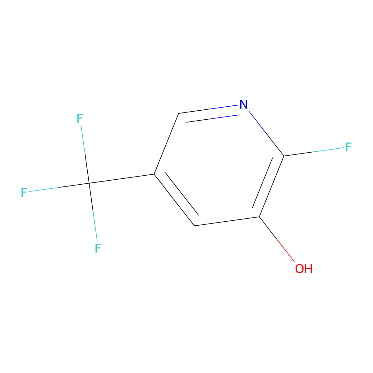 2-Fluoro-5-(trifluoromethyl)pyridin-3-ol molecular structure, CAS 1227579-54-5