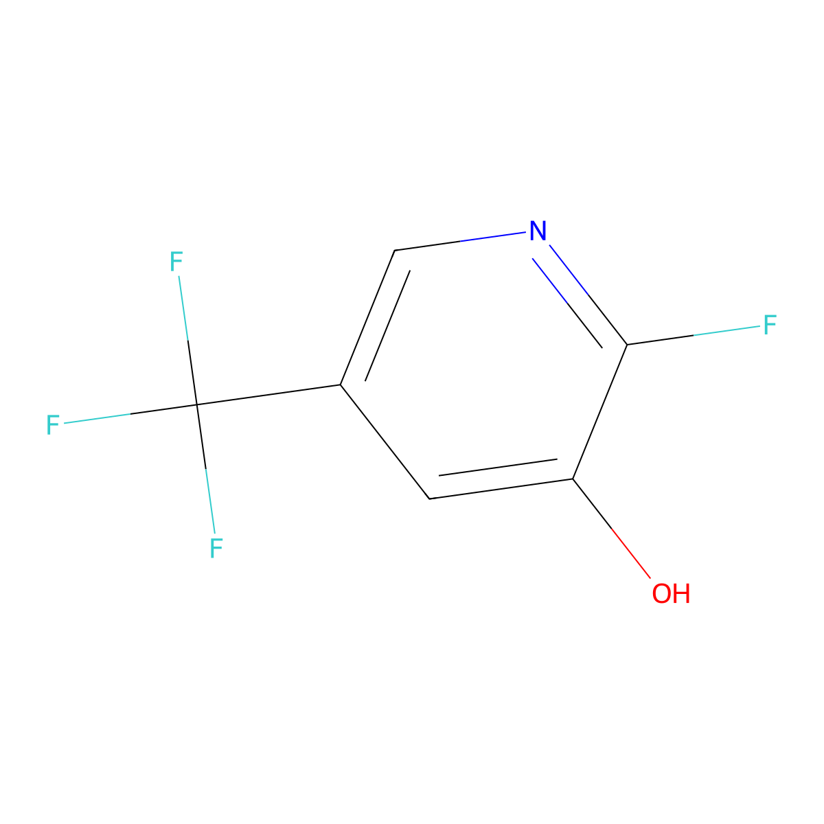 2-Fluoro-5-(trifluoromethyl)pyridin-3-ol molecular structure, CAS 1227579-54-5