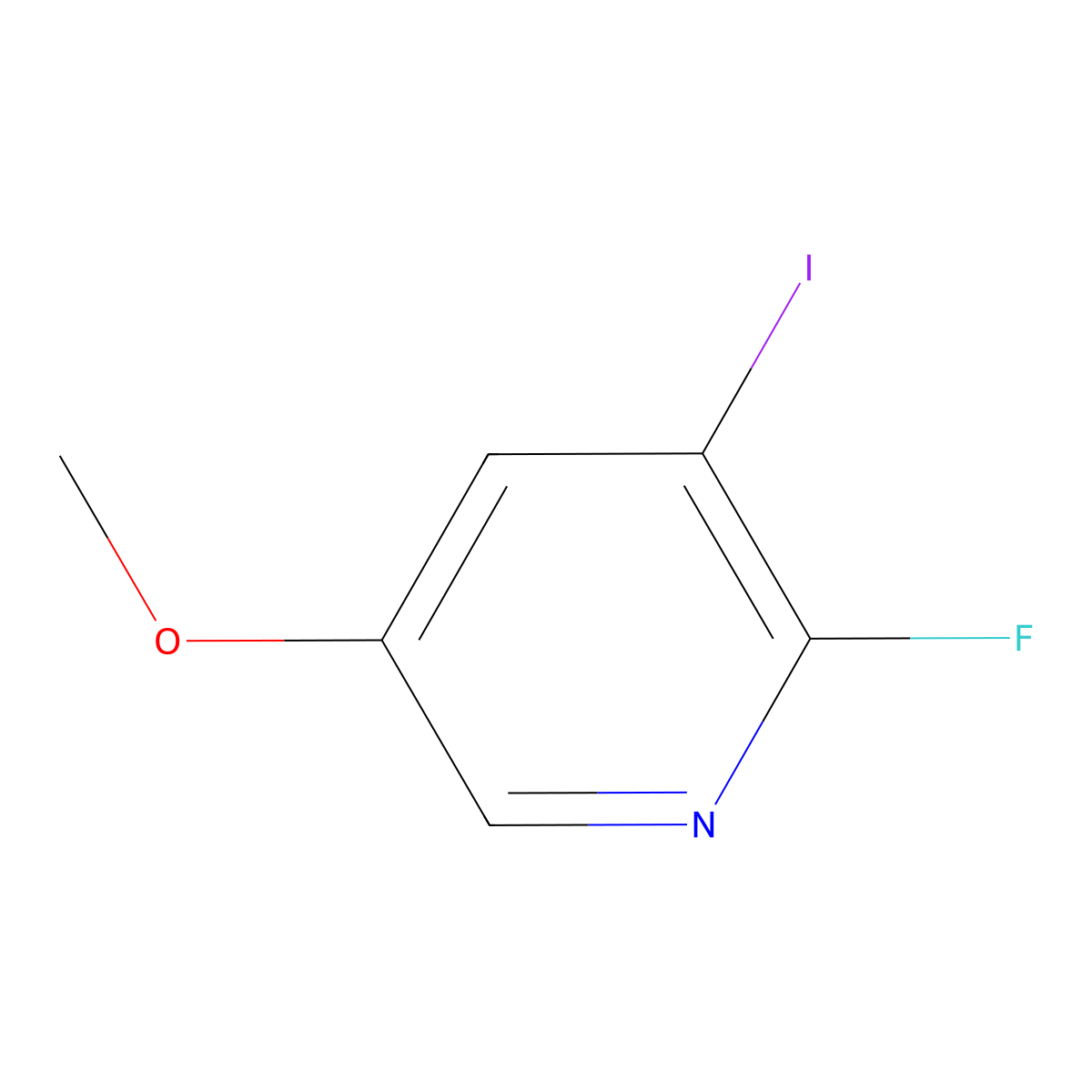 2-Fluoro-3-iodo-5-methoxypyridine molecular structure, CAS 1227579-57-8