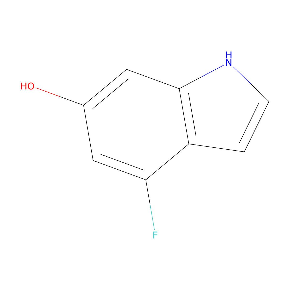 4-Fluoro-1H-indol-6-ol molecular structure, CAS 1227579-58-9