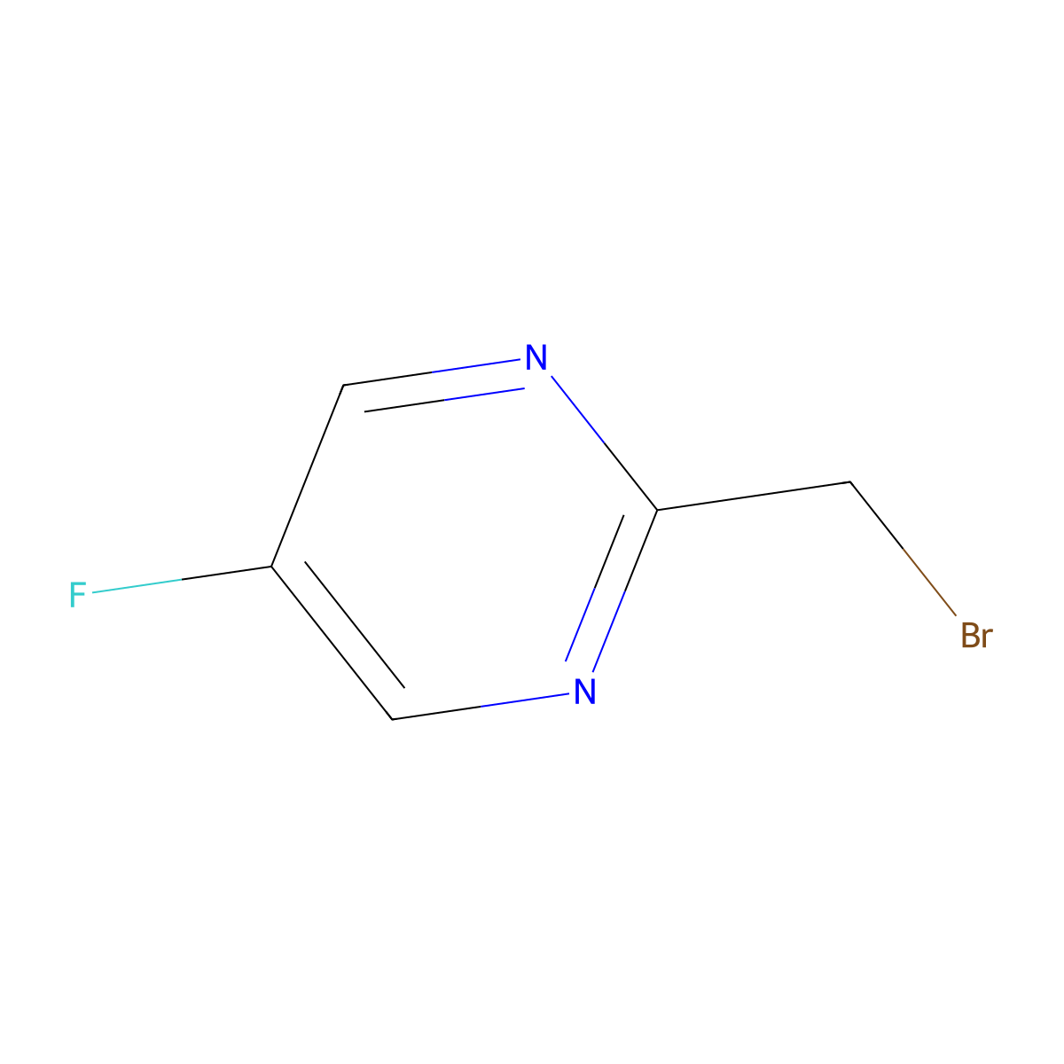 2-(Bromomethyl)-5-fluoropyrimidine molecular structure, CAS 1227579-62-5