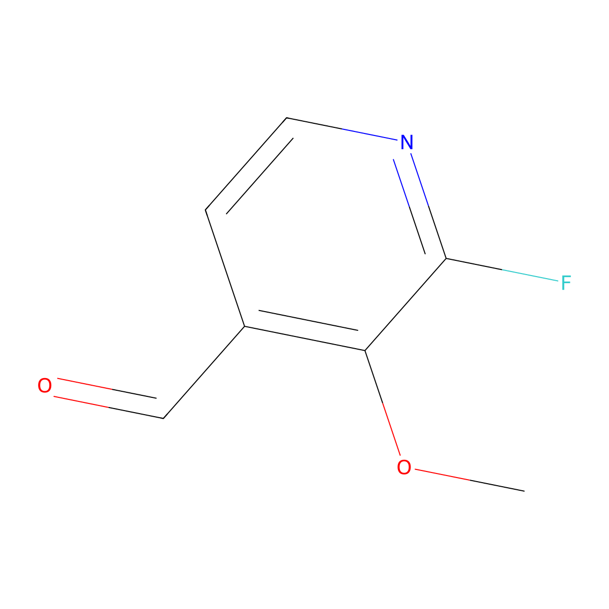 2-Fluoro-3-methoxypyridine-4-carbaldehyde molecular structure, CAS 1227579-70-5
