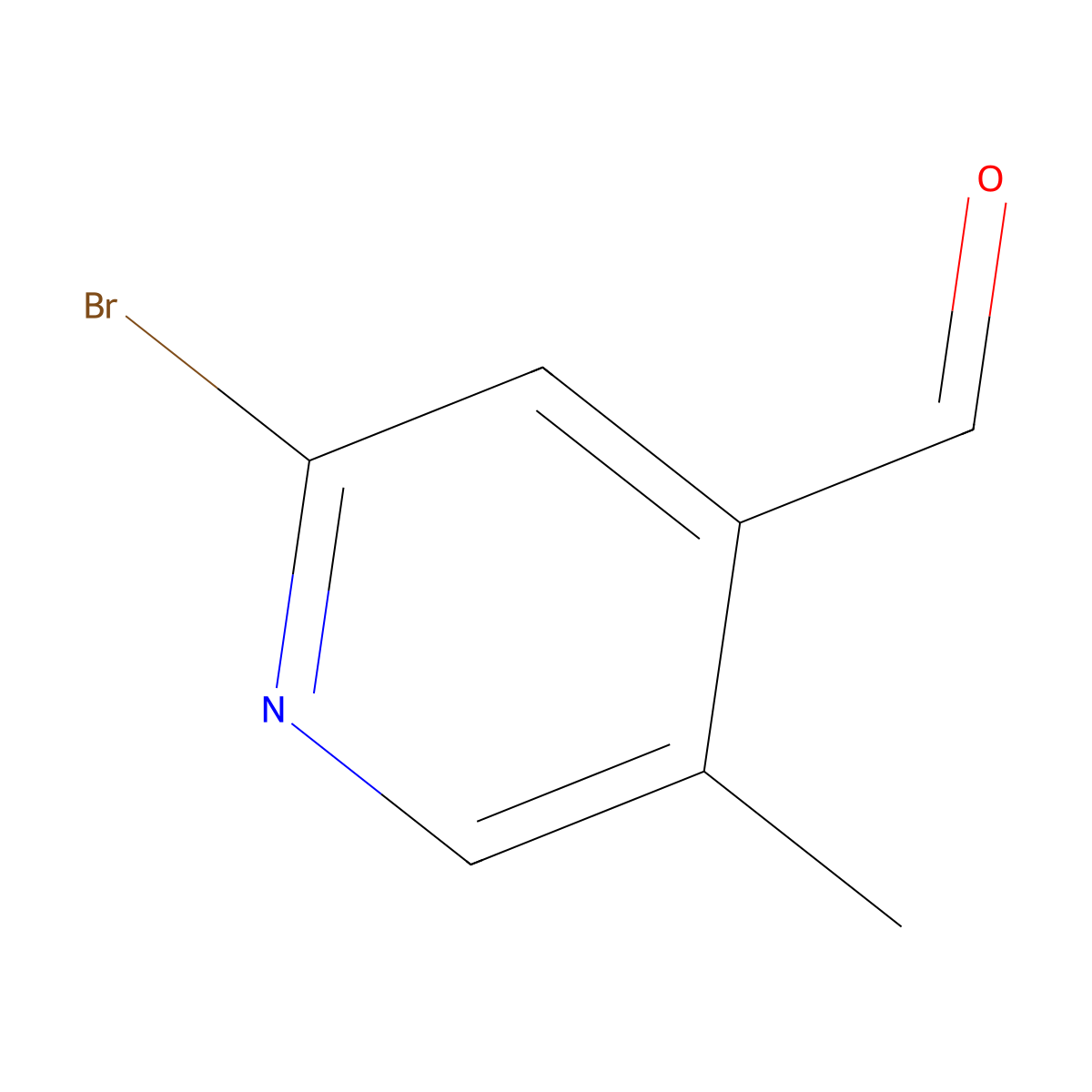 2-Bromo-5-methylisonicotinaldehyde molecular structure, CAS 1227579-74-9