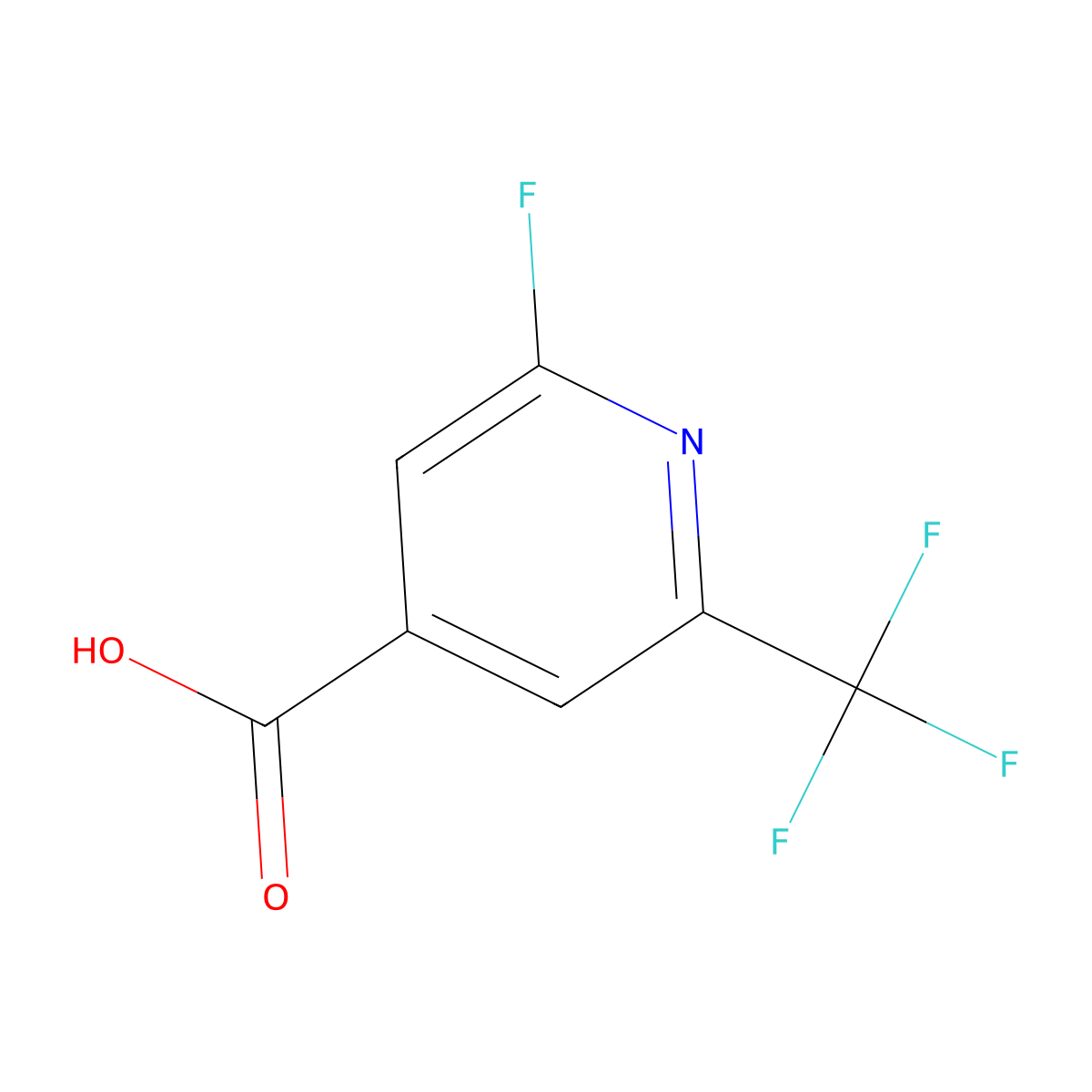 2-Fluoro-6-(trifluoromethyl)isonicotinic acid molecular structure, CAS 1227579-85-2