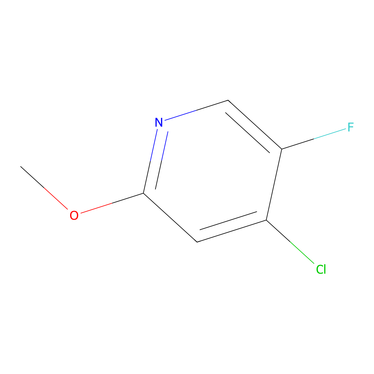 4-Chloro-5-fluoro-2-methoxypyridine molecular structure, CAS 1227580-15-5