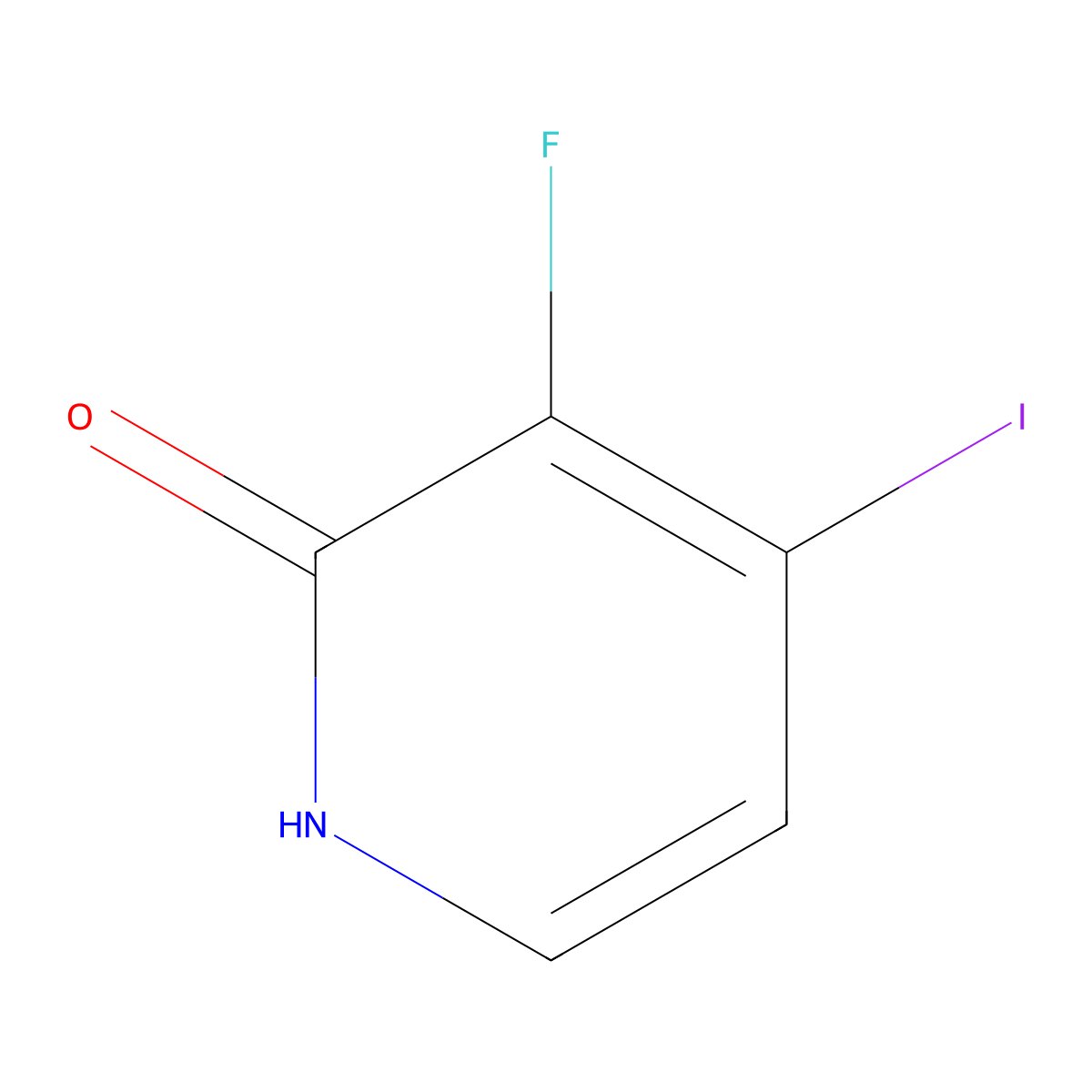 3-Fluoro-4-iodopyridin-2(1H)-one molecular structure, CAS 1227580-21-3