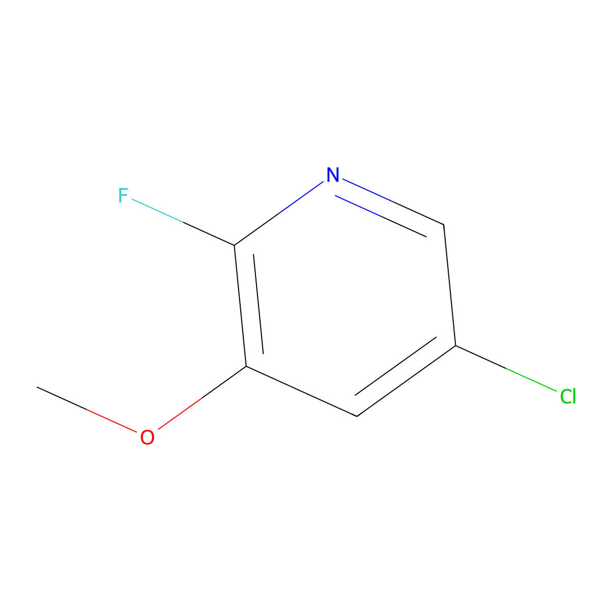 5-Chloro-2-fluoro-3-methoxypyridine molecular structure, CAS 1227580-27-9