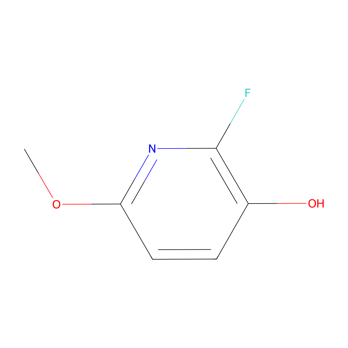 2-Fluoro-6-methoxypyridin-3-ol molecular structure, CAS 1227580-40-6