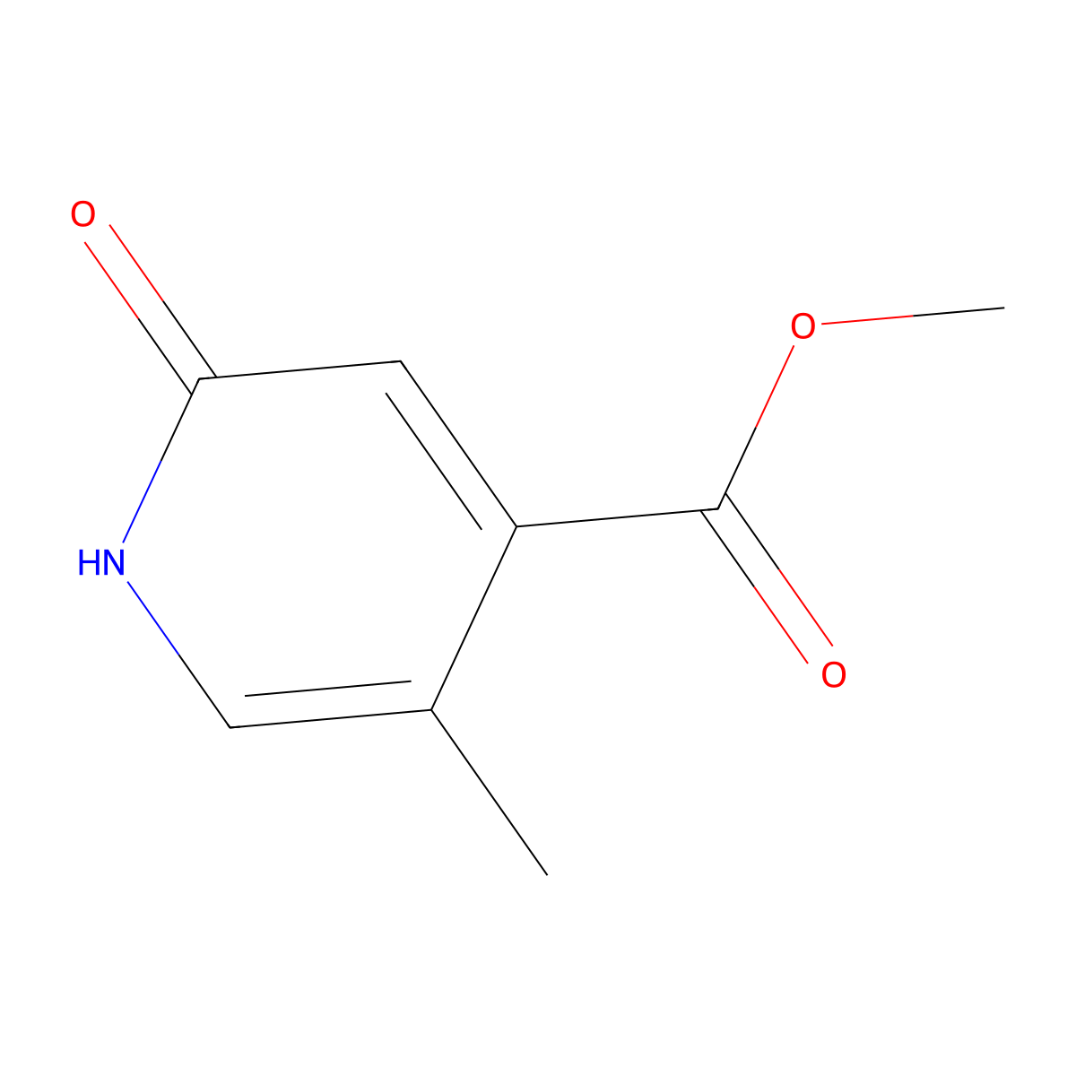 Methyl 5-methyl-2-oxo-1,2-dihydropyridine-4-carboxylate molecular structure, CAS 1227580-48-4