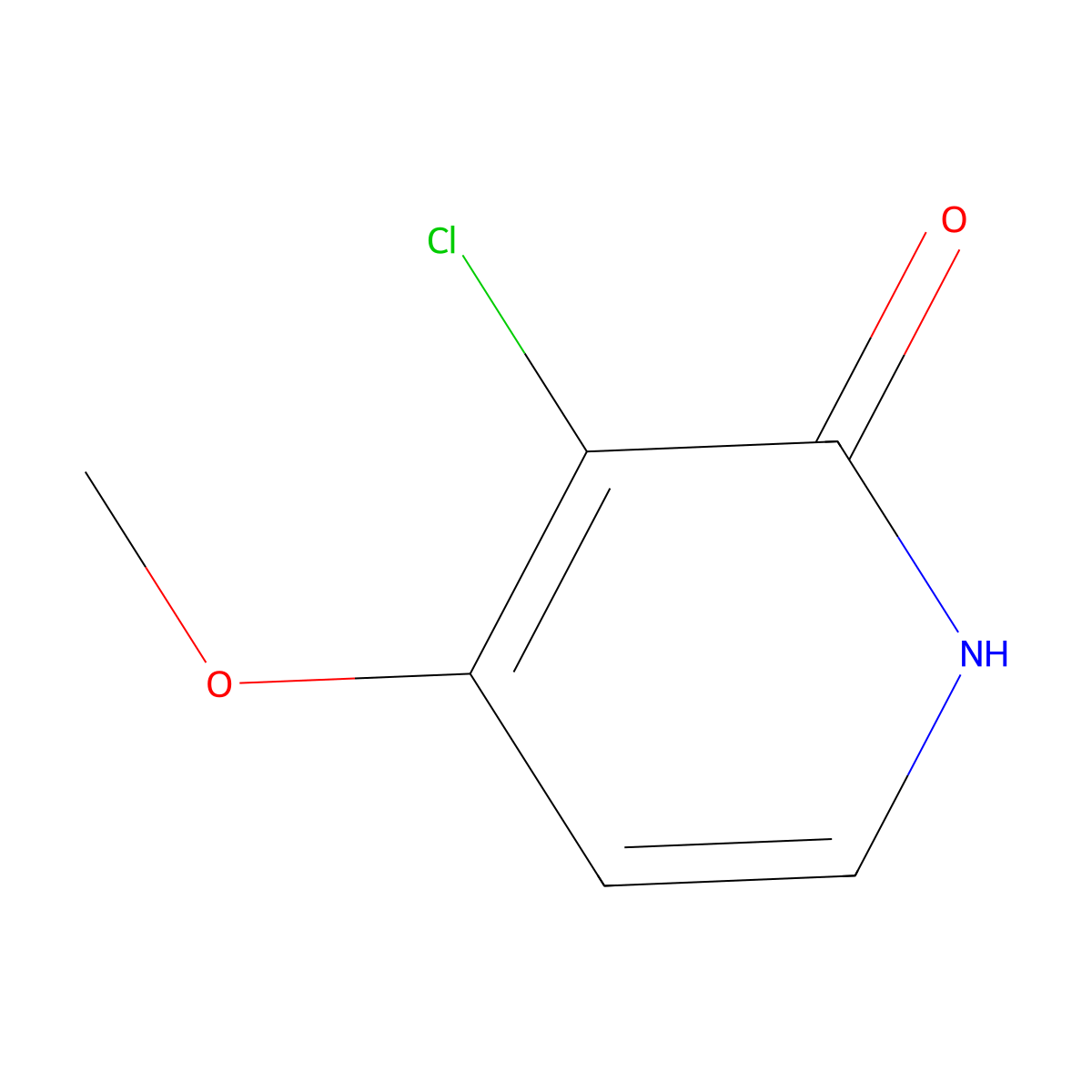 3-Chloro-2-hydroxy-4-methoxypyridine molecular structure, CAS 1227580-75-7