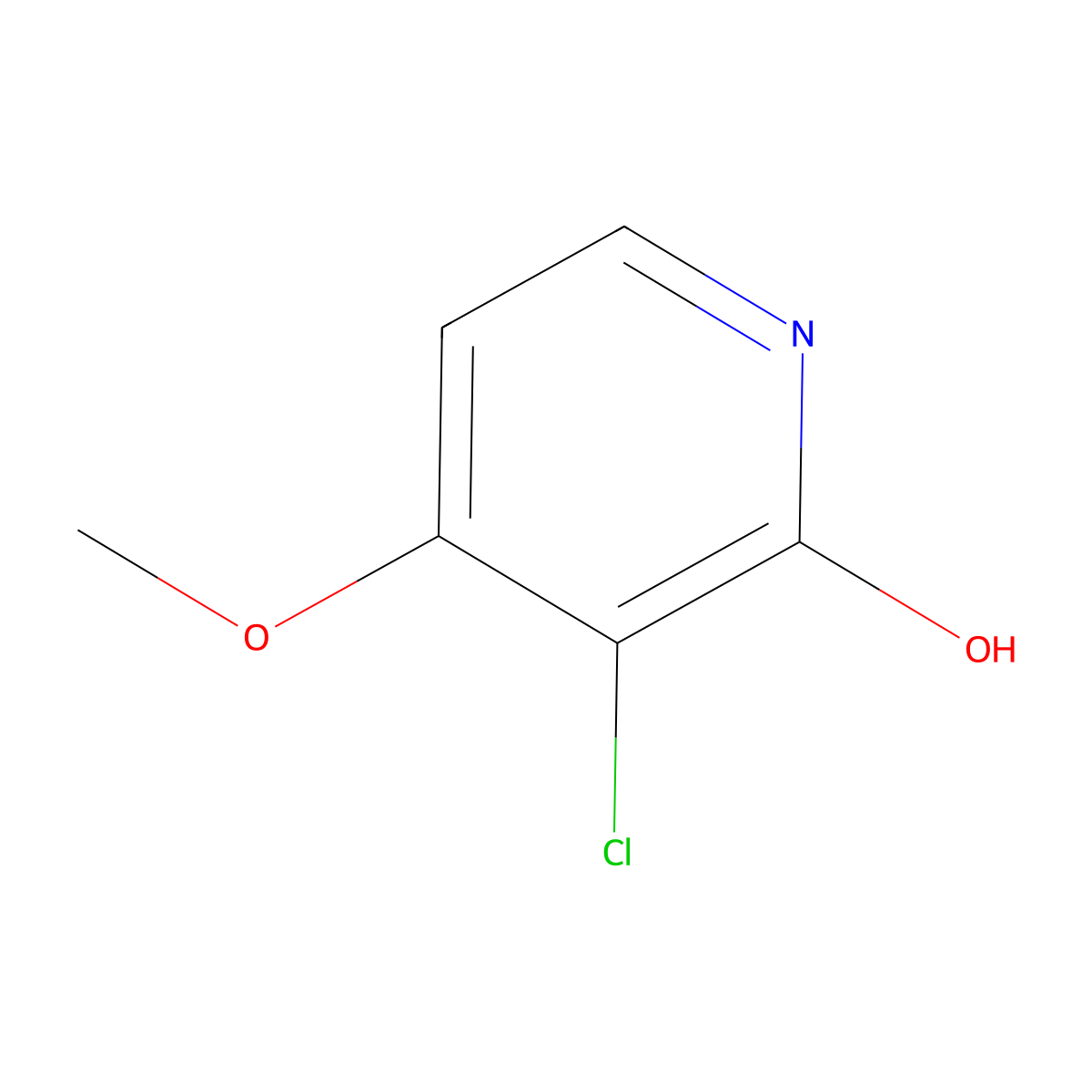3-Chloro-2-hydroxy-4-methoxypyridine molecular structure, CAS 1227580-75-7