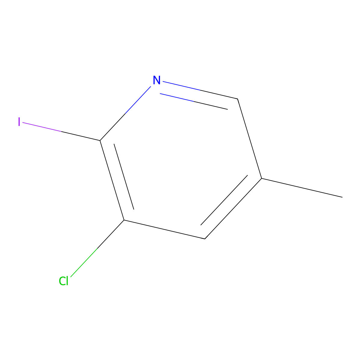 3-Chloro-2-iodo-5-methylpyridine molecular structure, CAS 1227580-93-9