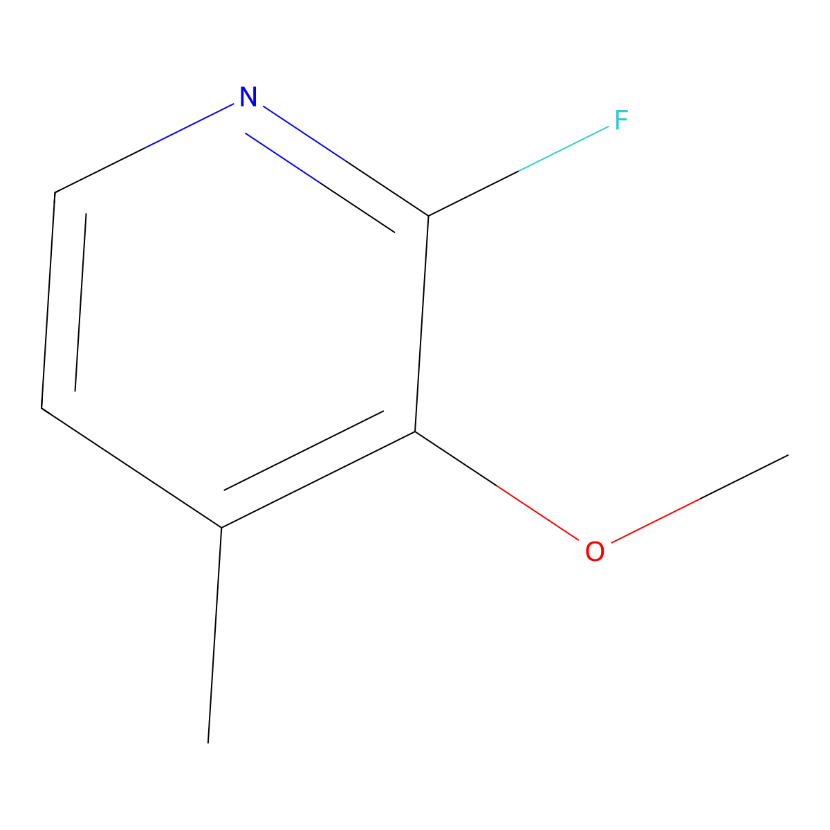 2-Fluoro-3-methoxy-4-methylpyridine molecular structure, CAS 1227580-94-0