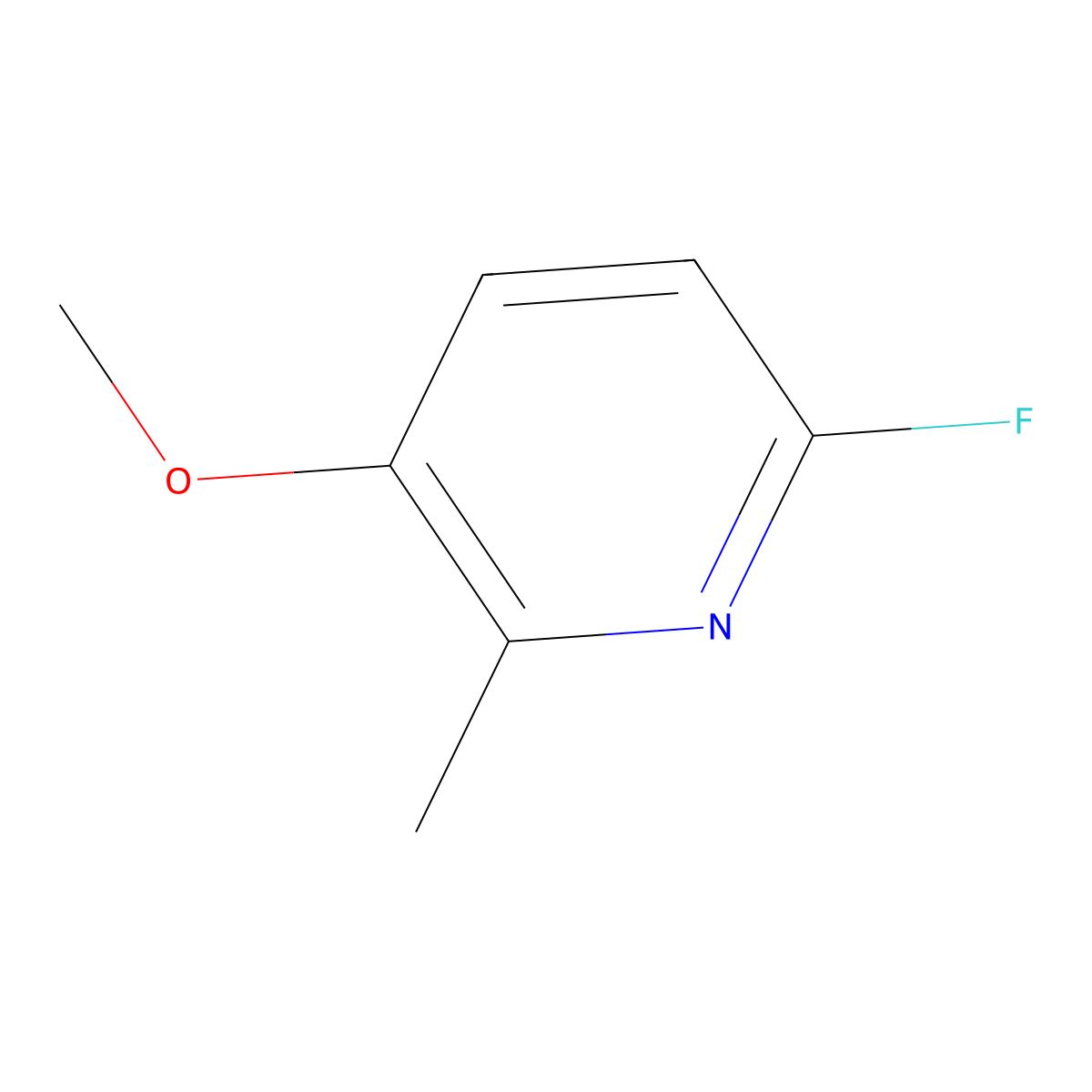 6-Fluoro-3-methoxy-2-methylpyridine molecular structure, CAS 1227581-03-4