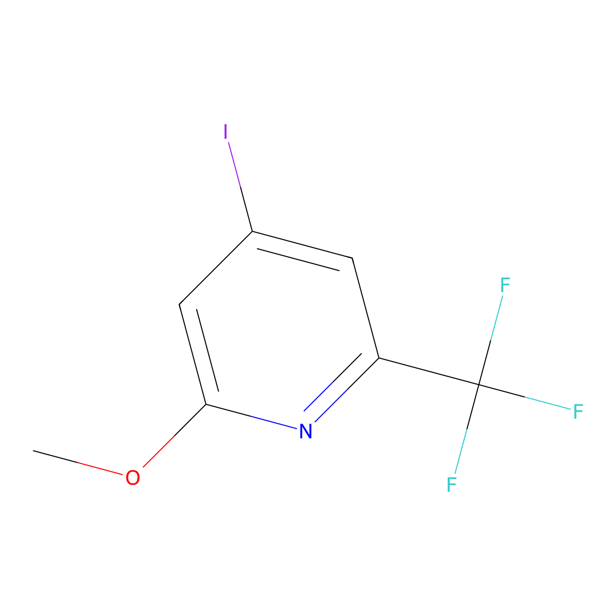 4-Iodo-2-methoxy-6-(trifluoromethyl)pyridine molecular structure, CAS 1227581-10-3
