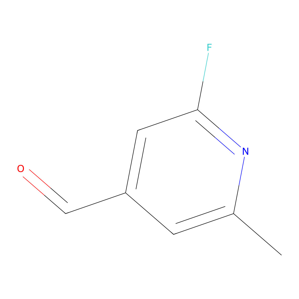 2-Fluoro-6-methylisonicotinaldehyde molecular structure, CAS 1227581-14-7