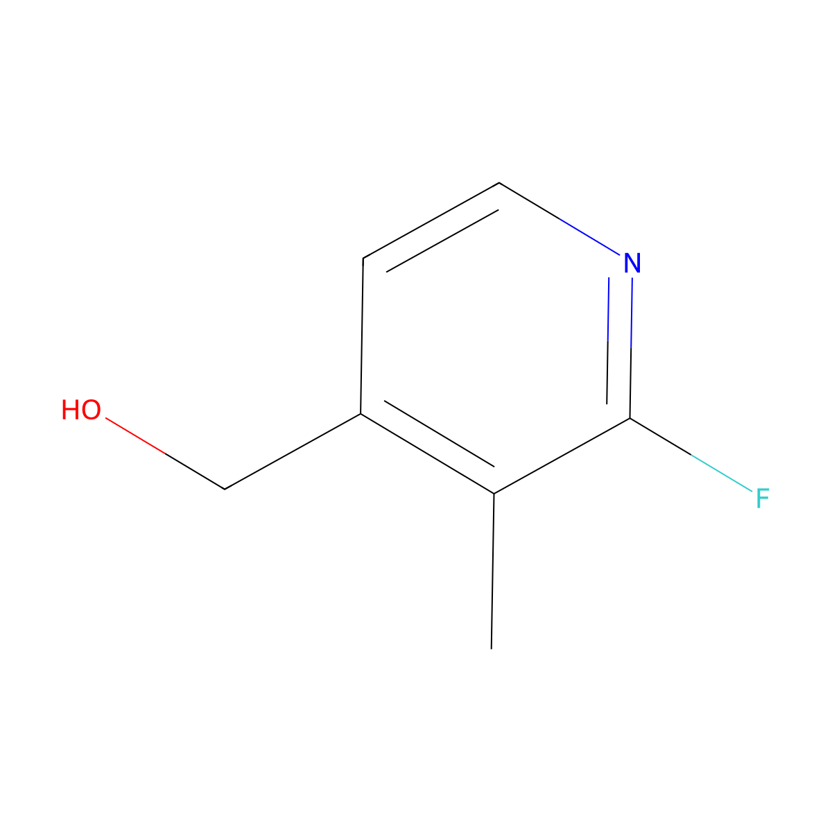 2-Fluro-4-hydroxymethyl-3-methylpyridine molecular structure, CAS 1227581-17-0