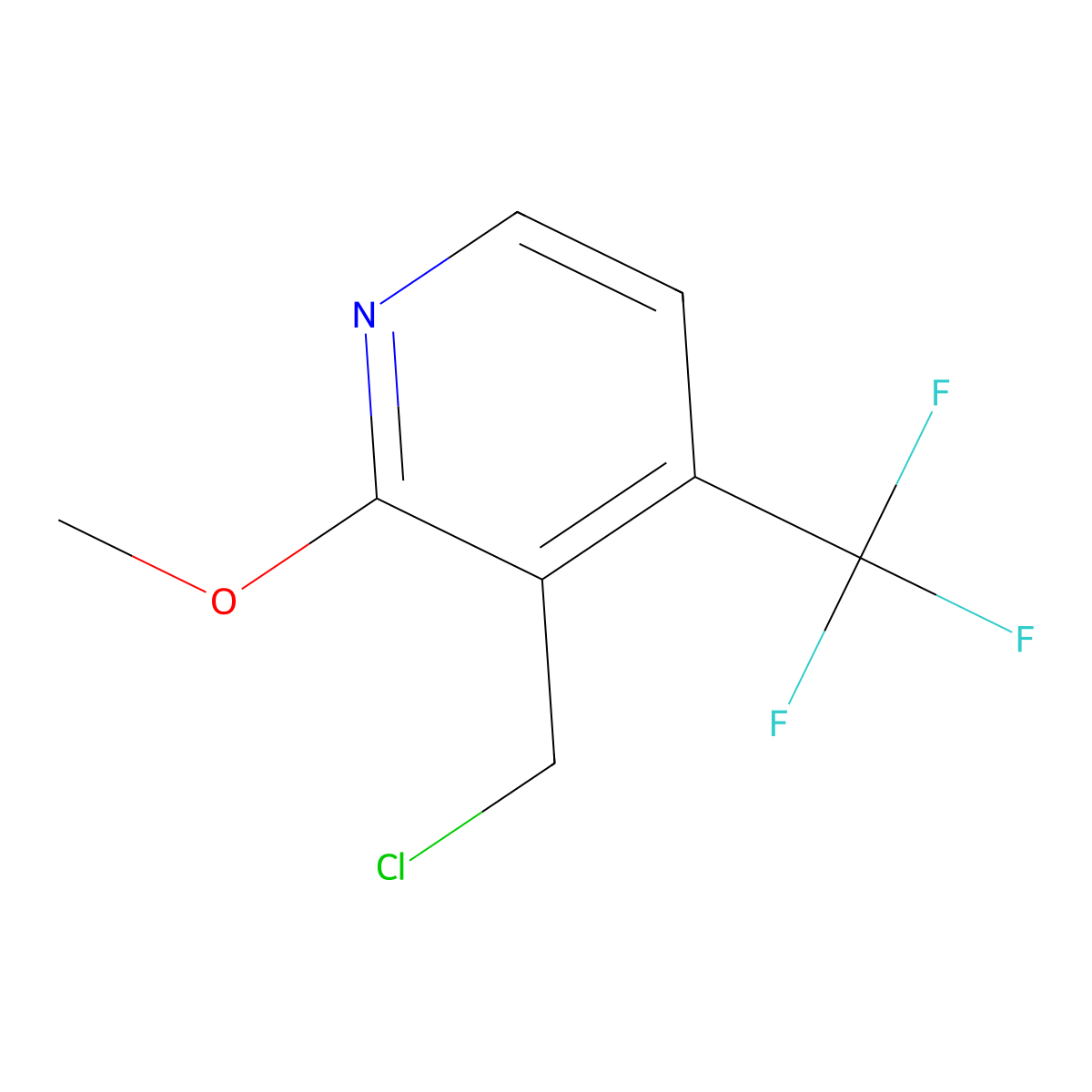 3-Chloromethyl-2-methoxy-4-(trifluoromethyl)pyridine molecular structure, CAS 1227581-29-4