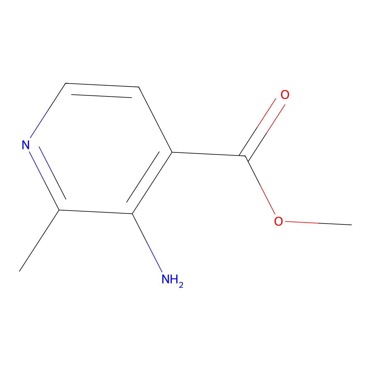 Methyl 3-amino-2-methylpyridine-4-carboxylate molecular structure, CAS 1227581-39-6