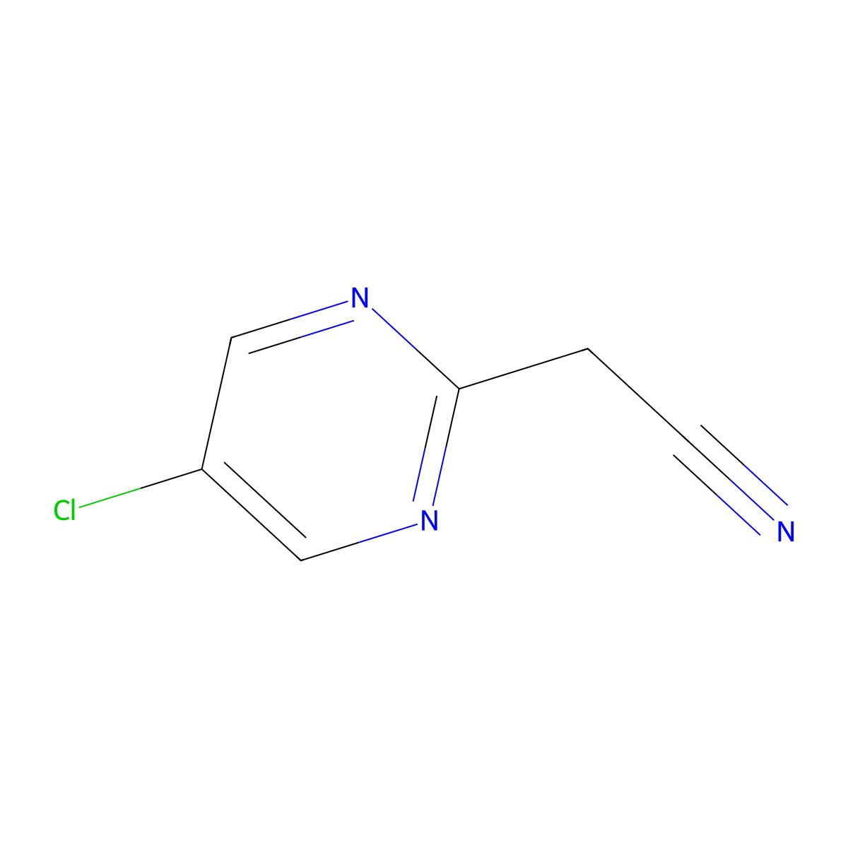 2-(5-Chloropyrimidin-2-yl)acetonitrile molecular structure, CAS 1227581-41-0
