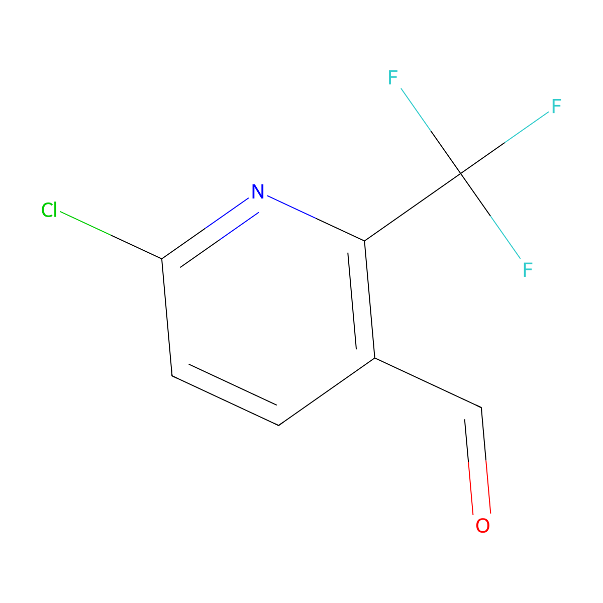 6-Chloro-2-(trifluoromethyl)pyridine-3-carbaldehyde molecular structure, CAS 1227581-44-3