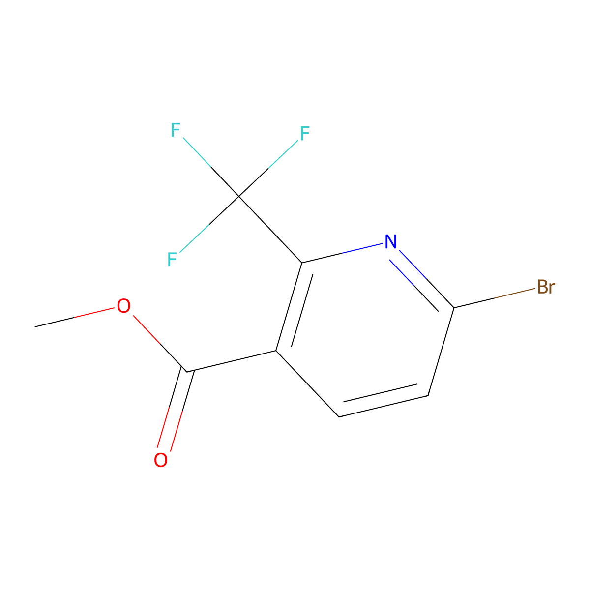 Methyl 6-bromo-2-(trifluoromethyl)pyridine-3-carboxylate molecular structure, CAS 1227581-53-4