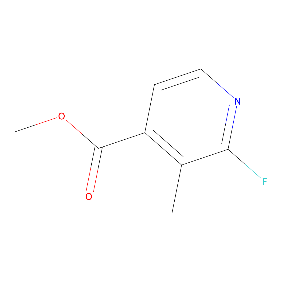 Methyl 2-fluoro-3-methylisonicotinate molecular structure, CAS 1227581-56-7