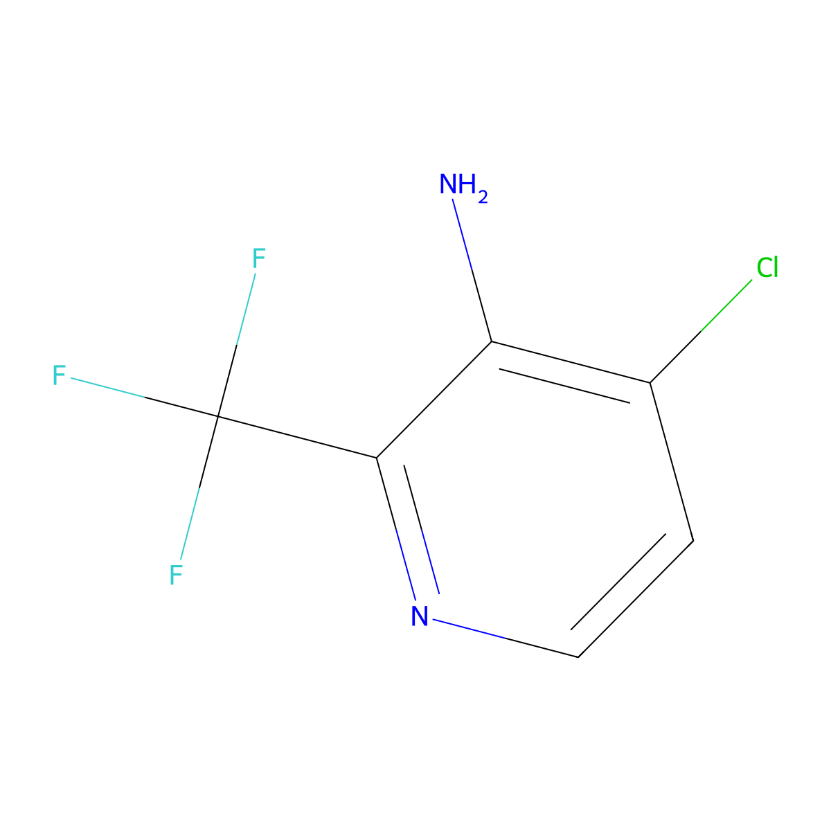 4-Chloro-2-(trifluoromethyl)pyridin-3-amine molecular structure, CAS 1227581-62-5