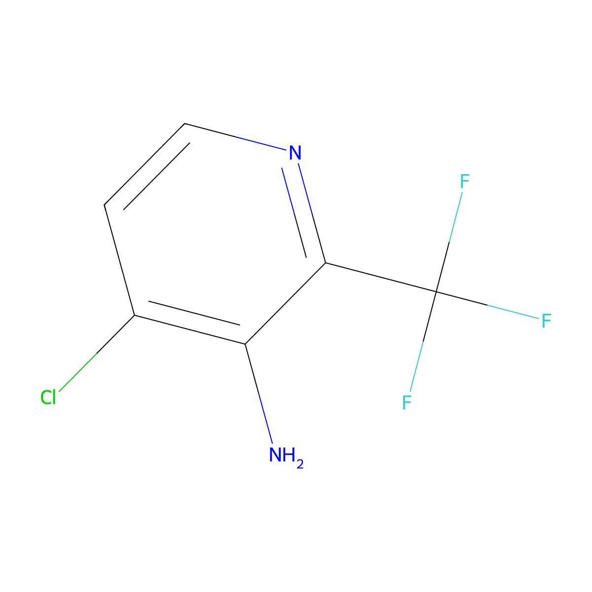 4-Chloro-2-(trifluoromethyl)pyridin-3-amine molecular structure, CAS 1227581-62-5