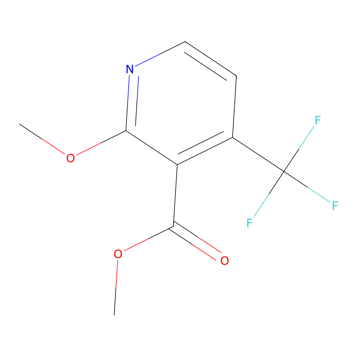 Methyl 2-methoxy-4-(trifluoromethyl)nicotinate molecular structure, CAS 1227581-63-6