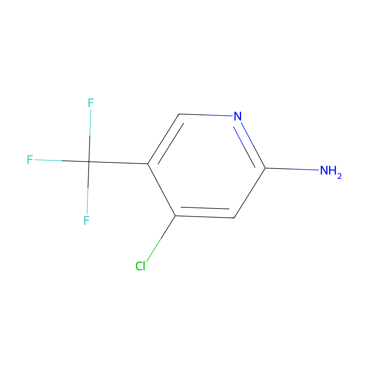 4-Chloro-5-(trifluoromethyl)pyridin-2-amine molecular structure, CAS 1227581-65-8