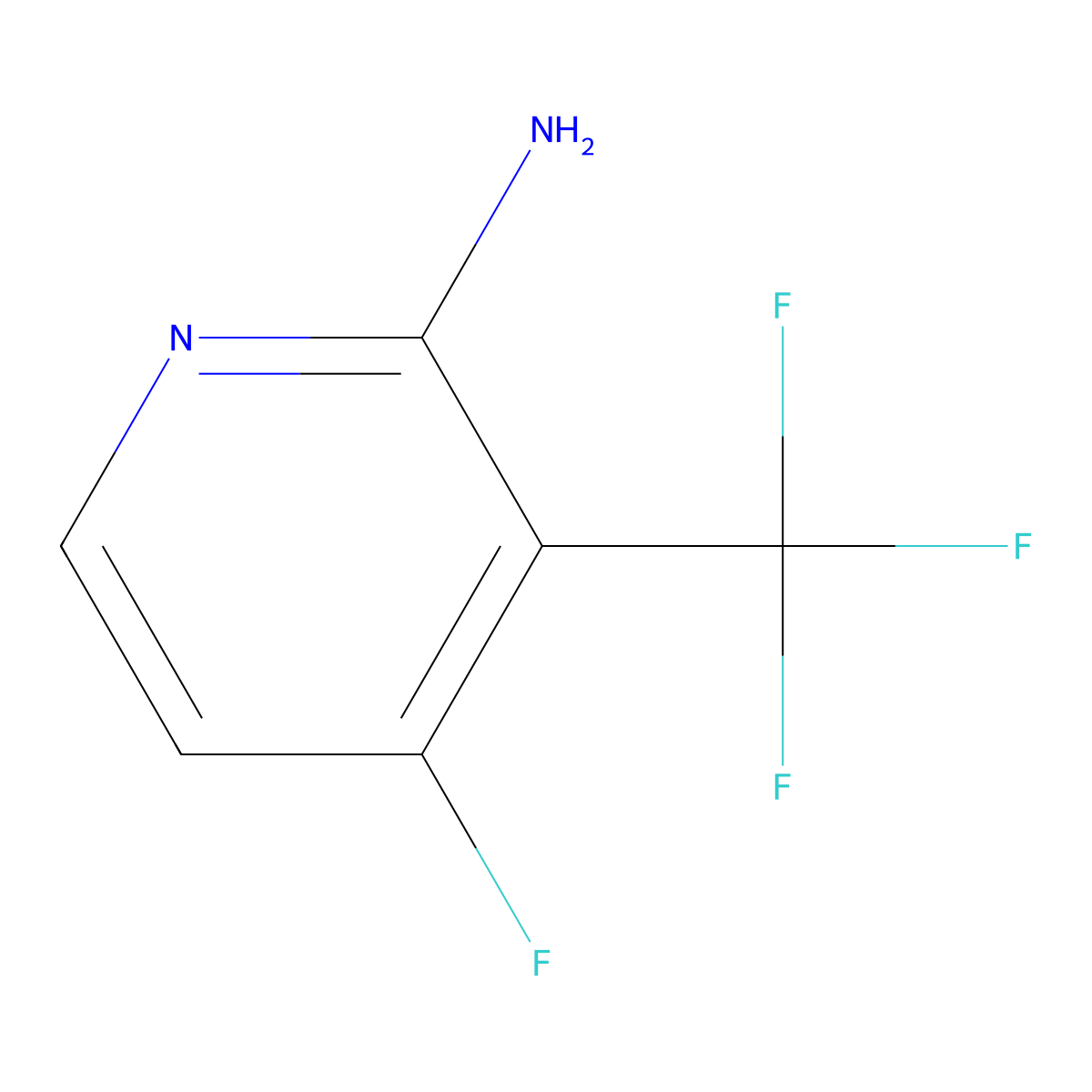2-Amino-4-fluoro-3-(trifluoromethyl)pyridine molecular structure, CAS 1227581-71-6