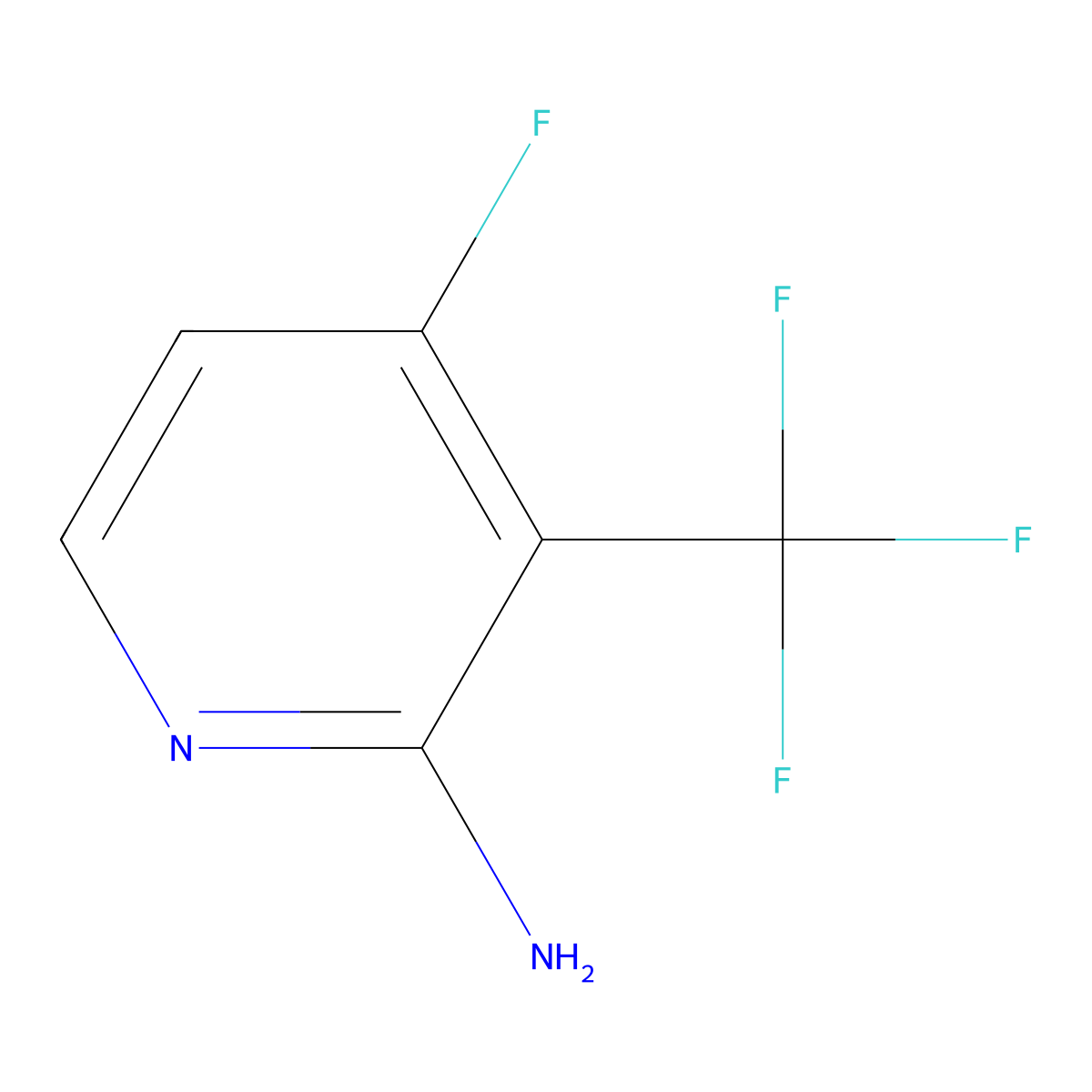2-Amino-4-fluoro-3-(trifluoromethyl)pyridine molecular structure, CAS 1227581-71-6