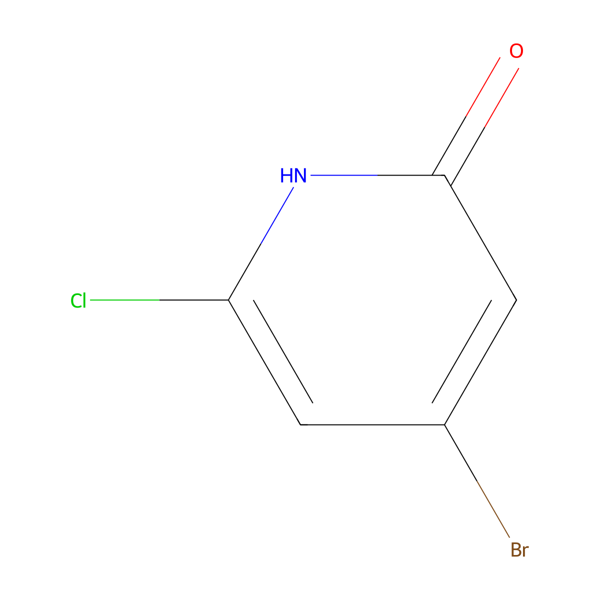 4-Bromo-6-chloropyridin-2-ol molecular structure, CAS 1227581-74-9