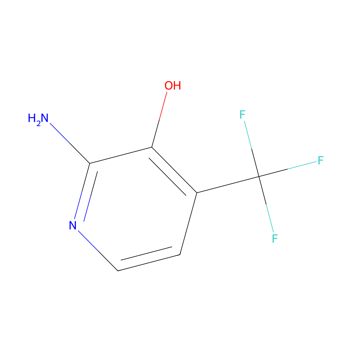 2-Amino-3-hydroxy-4-(trifluoromethyl)pyridine molecular structure, CAS 1227581-75-0