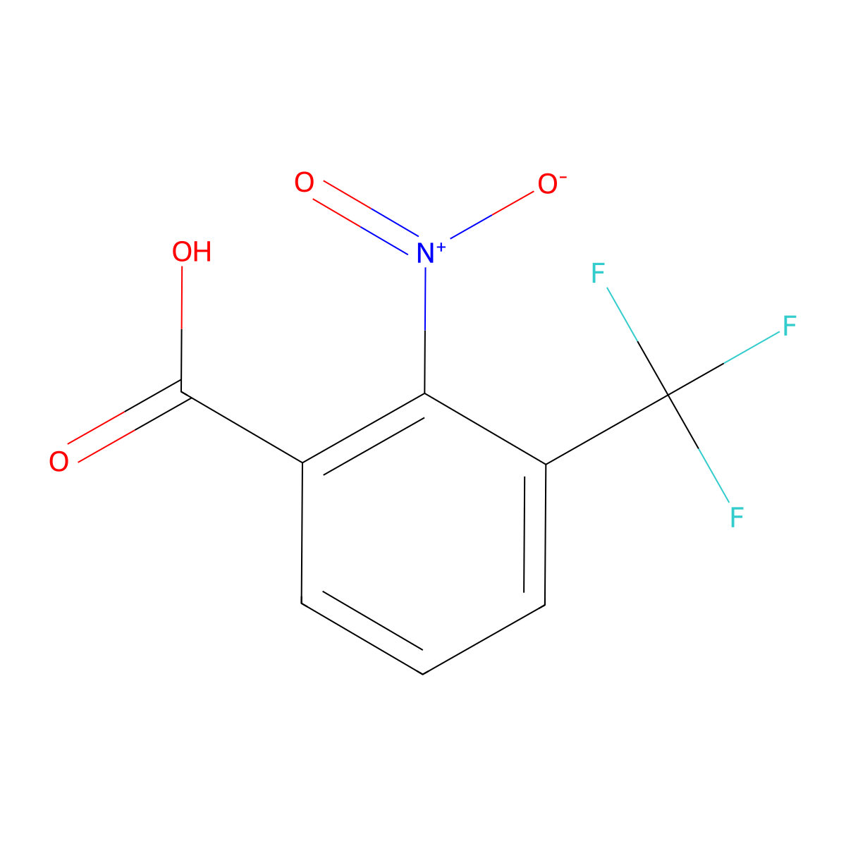 2-Nitro-3-(trifluoromethyl)benzoic acid molecular structure, CAS 1227581-78-3