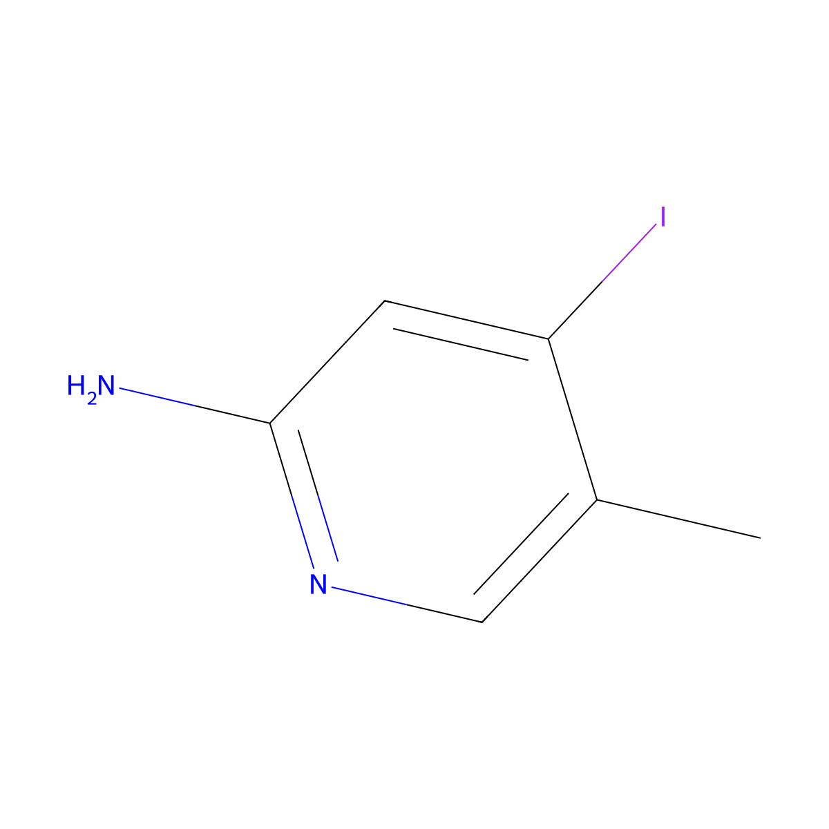 4-Iodo-5-methylpyridin-2-amine molecular structure, CAS 1227581-81-8