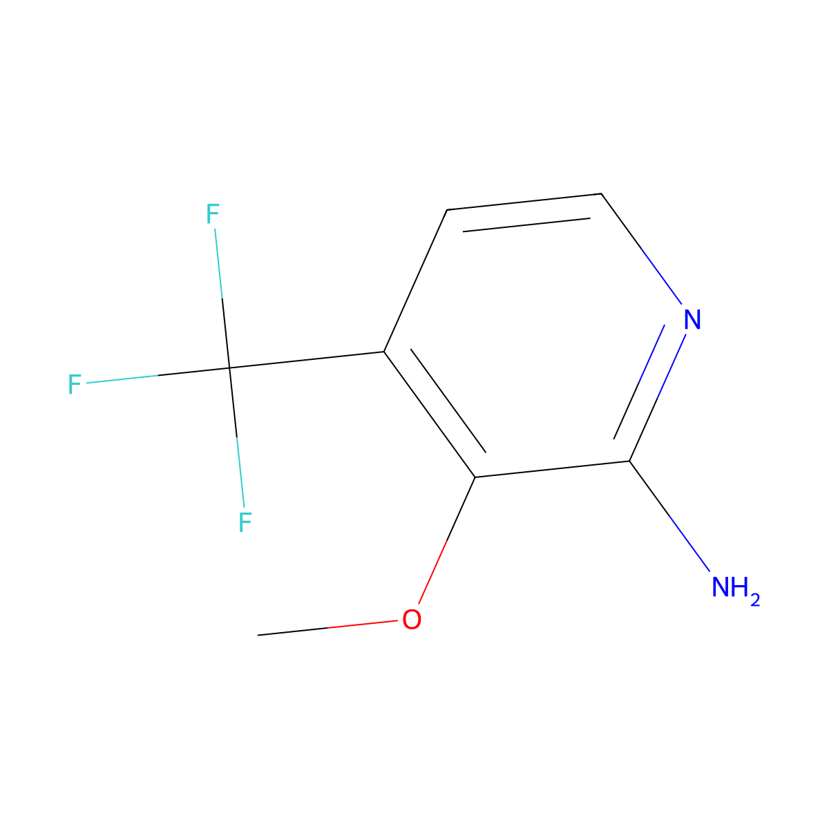 3-Methoxy-4-(trifluoromethyl)pyridin-2-amine molecular structure, CAS 1227581-88-5