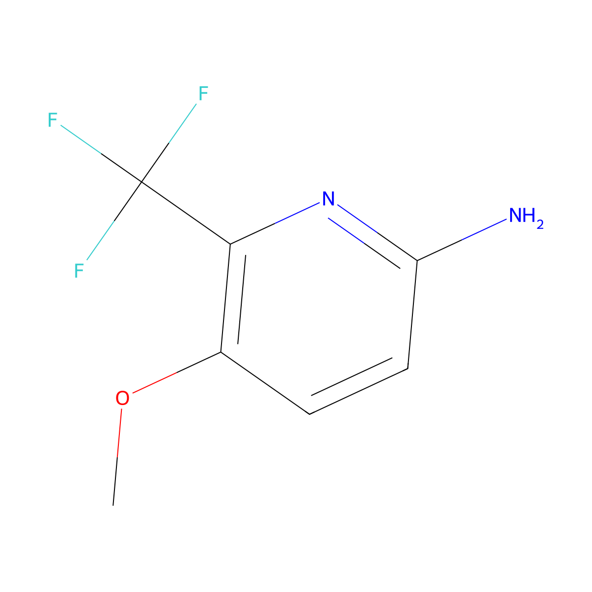 6-Amino-3-methoxy-2-(trifluoromethyl)pyridine molecular structure, CAS 1227581-89-6